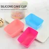 Pişirme Kalıpları Dikdörtgen Silikon Kek Kupası Kalıp Jöle Puding Bakeware için Ev Muffin DIY