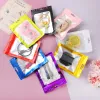 wholesale Colorful Mylar Bags Zip Hang Bags With Clear Window For Jewelry Display Packaging Self Sealing Reusable Foil Pouch ZZ