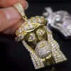 Manufacturer Hip Hop Jewelry Hot Sale Low Price Custom Sterling Sier Moissanite Jesus Head Pendant