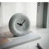 Table Clocks Sandstone Bedroom Small Desk Clock Home Decoration Accessories Ornament Crafts Furnishings Decorative Gift