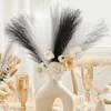 Fleurs décoratives 9pcs Pampas moelleux Grass Fausse plante Reed Boho Decor Flower Simulated Wedding Home Party Decoration Artificiel