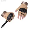 Taktiska handskar 2022 Nya utomhus Airsoft Sport Half Finger Type Mittens Combat Shooting Hunting YQ240328