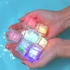 Bebek oyuncakları bebek aydınlatılmış buz küpleri yanıp sönen LED renkli ışıklar aydınlık oyuncak banyo oyuncak çocuk banyo oyuncak 240325