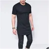 Men'S T-Shirts Style Men New Round Collar Short Sleeve T Shirt In The Long Europe And United States Shirts Drop Delivery Apparel Cloth Dhpnl