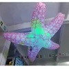 wholesale High quality Romantic LED lighting 1.5/2/3 meters dia inflatable starfish marine animal seafood customized hanging decorative for wedding ,event,party