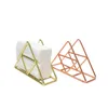 Kök förvaringspapper handdukhållare Stand Hollow Out Triangle Rack Tissue Box Container Servett Desktop Decor for Home Restaurant