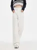 Jeans pour femmes blanc pour femmes pantalons en denim taille haute streetwear poches décontractées jambes larges mode coréenne vintage droite