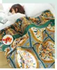 毛布ベッド格子縞のコットンガーゼソファカバーサマークールキルトスローブランケットSタオルソフトボーホンの装飾スプレッド