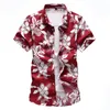 sommar ny ankomst skjortor män ny fi tryck kort ärm hawaiian skjorta manlig casual fr Slim fit strandtröjor plus 7xl 10zm#