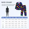 Home Clothing Ball Print Pajamas Male Colorful Pickleball Cute Daily Nightwear Spring 2 Piece Casual Oversized Custom Set