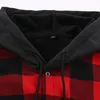 2023 Nieuwe Herfst En Winter Mannen Flanel Warm Lg Mouwen Casual Fi Comfortabel Plaid Shirt Met Kap Mannelijke kleding G8Db #