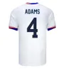 24 25 PULISIC MCKENNIE Camisa de futebol ERTZ ALTIDORE PRESS MORGAN LLOYD 2024 2025 América Camisa de futebol Estados Unidos Camisetas EUA USMNT JOGADOR Homens crianças Kit meias