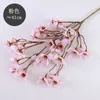 装飾的な花人工緑の植物盆地白い牧歌的な梅の花のピンクのチェリー偽の中国語の小葉箱