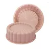 Baking Moulds Round Mousse Cake Silicone Mold Two-color Pan Bread Lace High Temperature Resistant Accessories