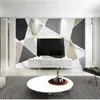 Fonds d'écran Wellyu personnalisé papier peint original moderne minimaliste géométrique créatif mosaïque graphique jazz blanc marbre mur papel tapiz para