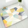 Tapis de bain Tapis géométrique simple Tapis de sol antidérapant Intérieur Petit tapis Cuisine Chambre Paillasson Tapis de maison Lavable Absorbant Coussinets de pied