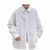 Lappster Men White Solid Vintage Shirts 2023 Mens Harajuku fi特大シャツ男性ブラックカジュアルストリートブラウスプラスサイズS3mk＃