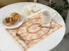 Signage Placemat Pads signage New Design Printed linen fabric tassel Mat Pad for festival dinner party home hotel cafe Table Decoration and gifts