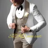 Branco masculino casamento smoking elegante terno masculino verde fruta colar jaqueta calças colete 3 peças conjunto personalizado cor XS-5XL j0rQ #