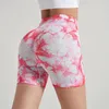 Nouveau short de yoga tie-dye pour femmes, pantalon de sport en plein air, de course à pied, de yoga, confortable, taille haute, élastique, serré, W47B #