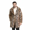 2018 gorący nowy męski zimowy garnitur ciepły Faux Rabbit Fur LG płaszcz lampard męska kurtka luźna swobodna męska płaszcz e3e4#