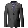 S-6XL Men's Formal Blazer Fine Fi Solid Color Groom Wedding Dr Suit Coat Man Busin Suit Jacket Tuxedo O8X2#