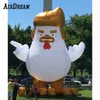 wholesale High quality inflatable chicken Turkey hen outdoor decorative cartoon balloon with blonde golden hair for advertising