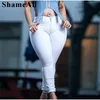 Grande taille taille haute Sexy maigre blanc basique Jeans décontractés 4XL moulante mince droit crayon Denim pantalon dame Indie pantalon Jean 240315