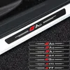 4pcs Carbon Fiber Door Sills Guards Sticker For Audi Sline Quatrra A3 A4 A5 A6 A7 A8 TT Q3 Q5 Q7 A1 B5 B6 B7 B8 B9 8P C6 C5 C7