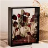 Frames And Mouldings Frame 3D Flowers Po 4Cm Deep Shadow Box Bouquet Display Flower Case For Wedding Party Decor Memory Picture Drop D Dhe2X