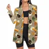 Bira Blazers Kadın Takım Lady Suits Camoue Vintage Dropship Toptan Çiçek Ceket Ekose Özel Artı Beden Giysileri K7JT#