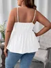 Finjani Donna Plus Size Cami Top Frenchy Solid Peplum Backl Cami Top Abbigliamento casual per l'estate Nuovo R0Ym #