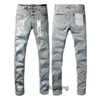 Lila Jeans Designer Herren Retro Patchwork Flared Hosen Wild gestapelt gerissene lange Hosen gerade Y2K Baggy gewaschen für Männer Zxlf