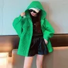 Jackor Girls 'Thin Cotton Hooded Coat 2024 Autumn Winter Middle och Large Children's