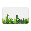 Tappetini Tappetini da bagno con piante verdi Messicano Texas Cactus Punte botaniche Fiori ad acquerello Decorazioni per il bagno Tappeti da pavimento Moquette Supporto antiscivolo