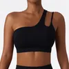 Yoga-outfit sportbeha's voor dames gewatteerde gymtop fitness enkele riem ondergoed push-up ademend elasticiteit vest vrouwelijke comfortbeha