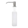 Distributeur de savon liquide accessoire de salle de bain élégant polyvalent presse manuelle Durable hygiénique finition brossée C bouteille manuelle pratique cuisine