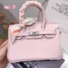 Birknns klasik çanta çanta litchi desen togo yumuşak yapışır inek derisi 20cm rüya mor yüksek sınıf hissediyorum handbill omuz crossbody moda