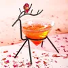 Vinglas för kreativa champagne Coupes Iron Elk Holder Set Elegant Martini Glass