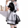 Femmes belle femme de chambre Cosplay Costume à manches courtes rétro femme de chambre Lolita Dr mignon japonais français tenue Cosplay Costume 5XL O5M5 #