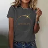 Women's T Shirts Solar Print Round Neck Short Sleeve Shirt Top Solid Womens Plain Long Women