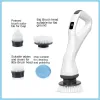Artesanato xiaomi escova de limpeza elétrica doméstica recarregável purificador rotativo elétrico com cabeça removível ferramenta de limpeza de banheiro de cozinha