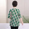 T-shirts voor dames Zomer 8XL Casual geometrisch bedrukte truien Kleding Stijlvol Contrasterende kleuren Woon-werk Los Midi-T-shirt met halve mouwen