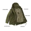 Hiver Style militaire américain Rétro M51 Doublure Parka détachable Veste pour hommes Fi Heavyweight Loose Cott-rembourré Manteau à capuche F7dS #