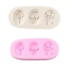 Baking Moulds Spookys Skeletons Chocolate Cake Mold For Halloween Fondant DIY