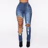 Сексуальные обычные брюки больших размеров, женские тонкие рваные джинсы с градиентом Lg, джинсовые леггинсы пуш-ап Pantales De Mujer G74Z #