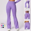 Lu Align Pant Leggings INS Hip Lift Pantaloni a zampa di yoga da donna Pantaloni sportivi a fondo pilates Pantaloni a vita stretta Micro Flare Popolare a gamba larga attillati senza cuciture Lemon Sports 202