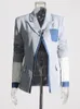 Chicever Casual Temperamento Colorblock Blazer per le donne Colletto dentellato Lg Manica Single Butt Patchwork Denim Blazer Donna W6Lb #