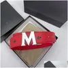 Belts Designer Belt For Women Man Leather Smooth Buckle Red Cintura Luxury La Sangle Casual Ceinture Letter M Length 100-125Cm Gifts W Otvrg