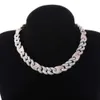 Sprudeln 16 mm 20 mm Sterling Silber GG VVS Moissanite Eced Miami Cuban Link Chain